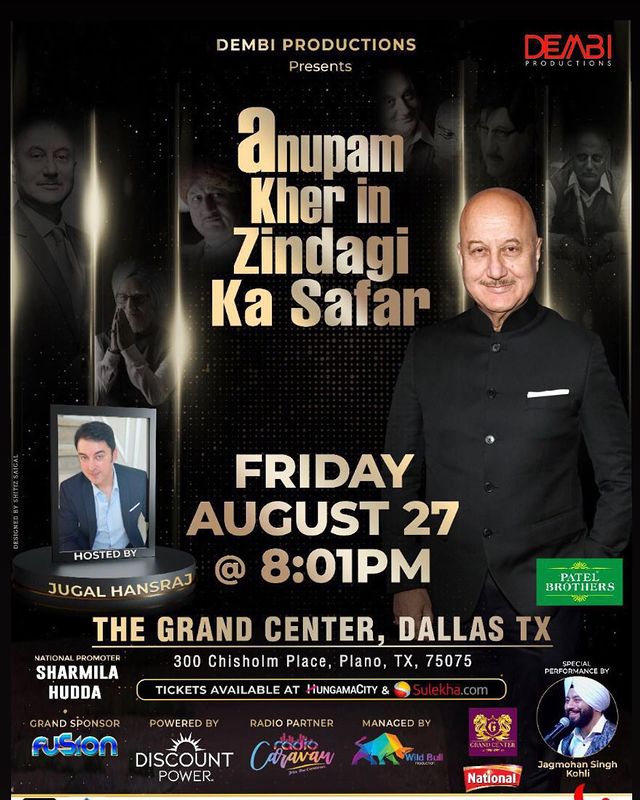 Anupam kher commences his Zindagi ka Safar play in USA